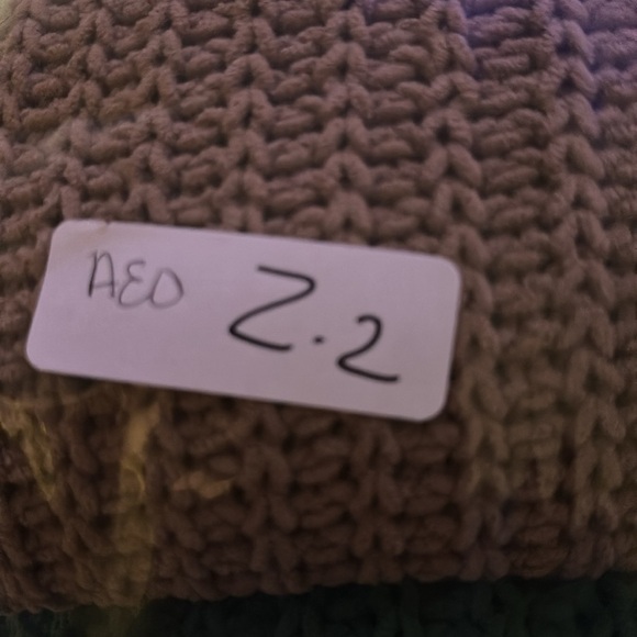 AMERICAN EAGLE Oversized green-brown large knit woman bohemian casual sweaters - Picture 16 of 16